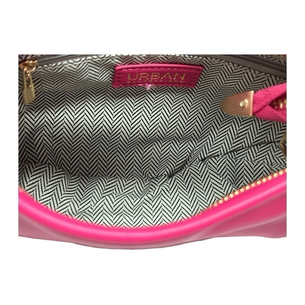NWT Urban Expressions Vegan Leather Braided Purse/Crossbody Hot Pink. - Picture 6 of 7